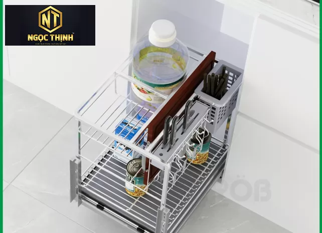 KỆ ĐỰNG DAO THỚT INOX NAN VUÔNG TẠI Đại Phước